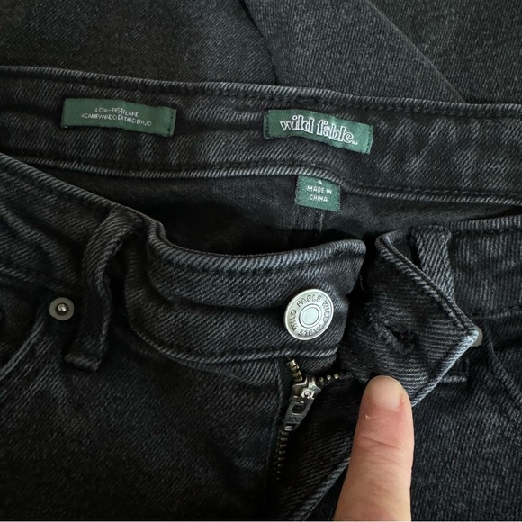 Wild Fable Faded Black Low-Rise Flare Jeans - Picture 6 of 8